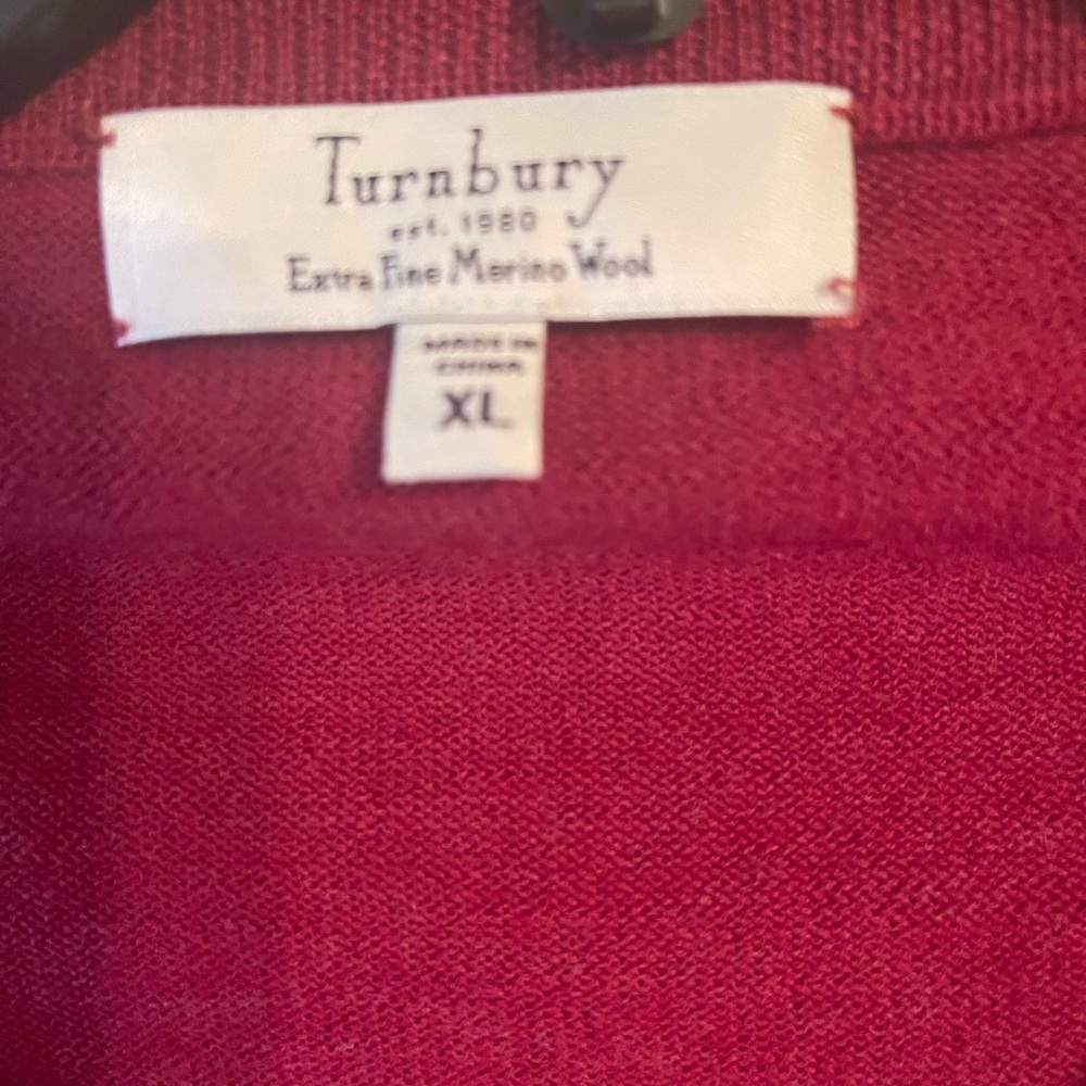 Men's V-Neck Sweater - Red